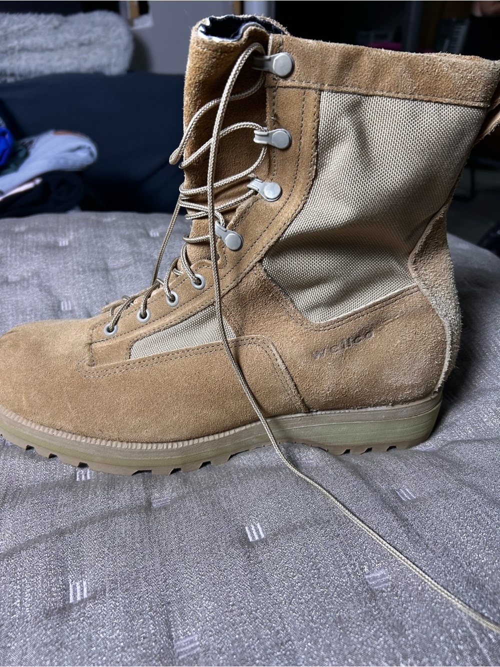 Tactical Desert Tan Suede Combat Boot - Unbranded